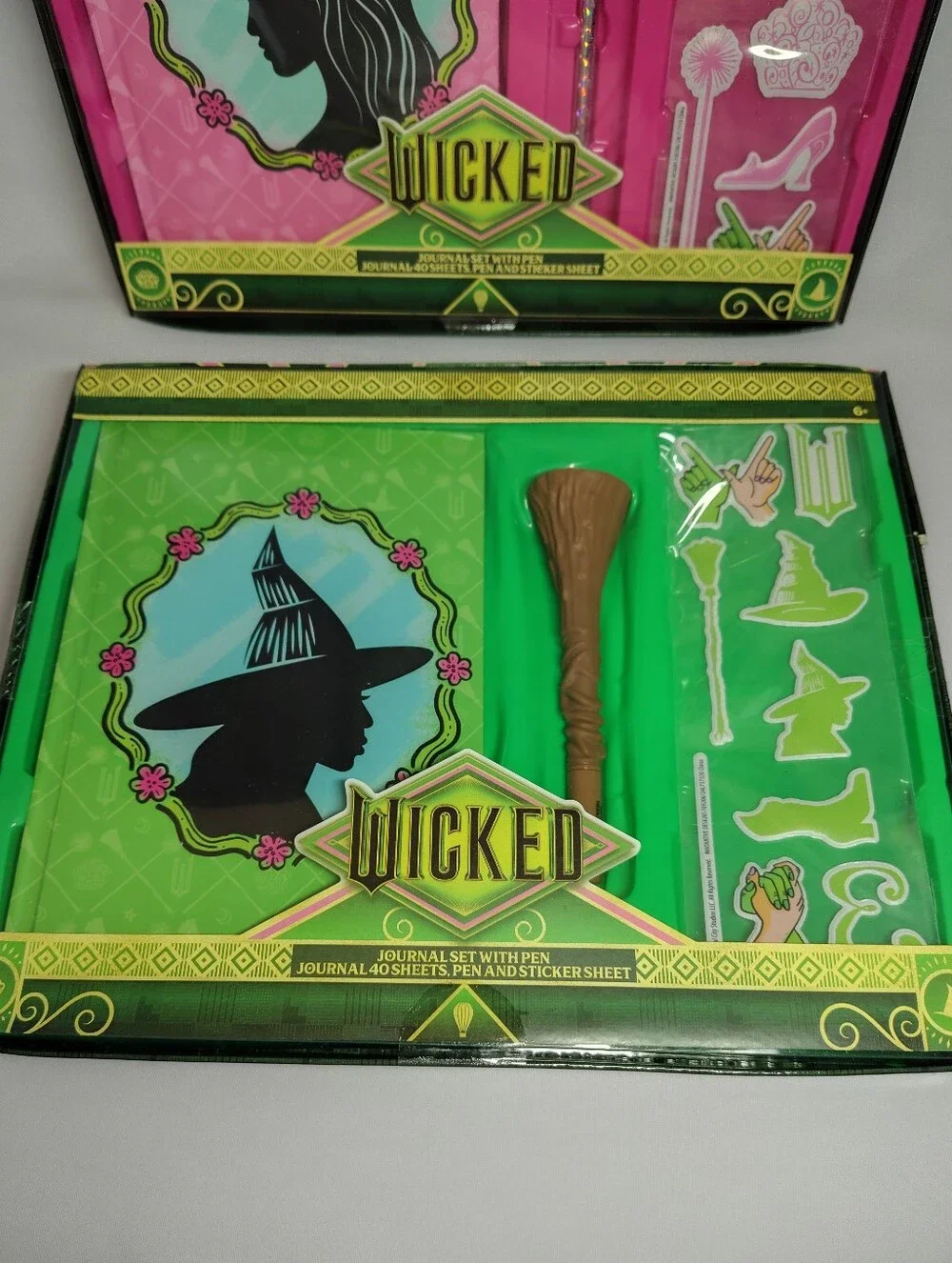 2 SETS Wicked Movie Stationary Elphaba & Glinda Journal Set Pen & Sticker Target